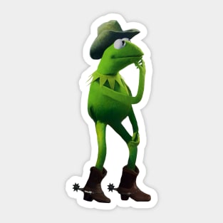 Cowboy Kermit-Color Sketch Sticker